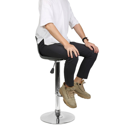 Barstoelen – Barkrukken – Keukenstoelen – Counterstoelen – Barstoelen Set 4 Stuks – Verstelbare Hoogte 55-75 cm – PU Zitting Met Rugleuning En Voetsteun