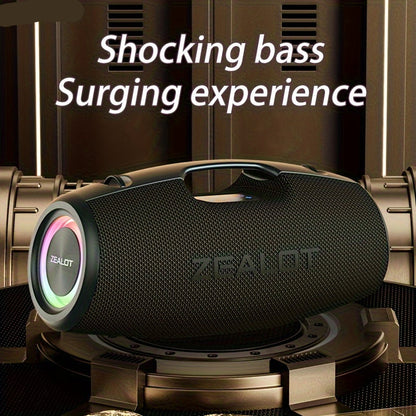 Draadloze Speaker – Bluetooth Speaker – Wifi Speaker – Mobiele Speaker – Outdoor Speaker – 24000mAh Batterij – IPX5 Waterbestendig – 14 Uur Speeltijd – RGB LED Licht Effecten – Stereo Pairing – Zwart