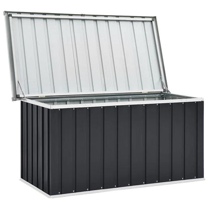 Grote Tuinopslagbox – Tuinkist – Opbergbox – Buitenkist – Tuinbak – Antraciet – Stevig Gegalvaniseerd Staal – Weerbestendig & Ruim 129x67x65 cm