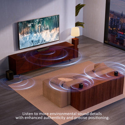 Soundbar – Home Cinema Geluidssysteem – Surround Speakers – Subwoofer – Draadloos – 5.1-Kanaals – 250W Piekvermogen – App Bedienbaar