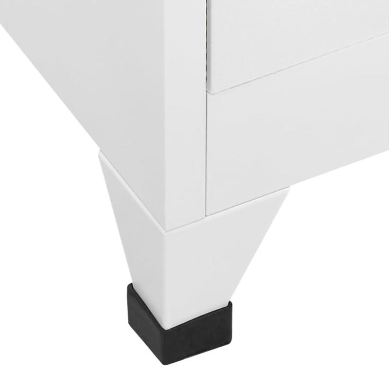 Lockable Cabinet with 3 Compartments 38X45X180 Cm/Lockers/Storage Boxes/Boxes/Cabinets. This Lockable Cabinet Impresses with Its Modern Design. It Is Made of Robust Steel And Is Easy to Clean. Each Compartment Has Clothes Rai