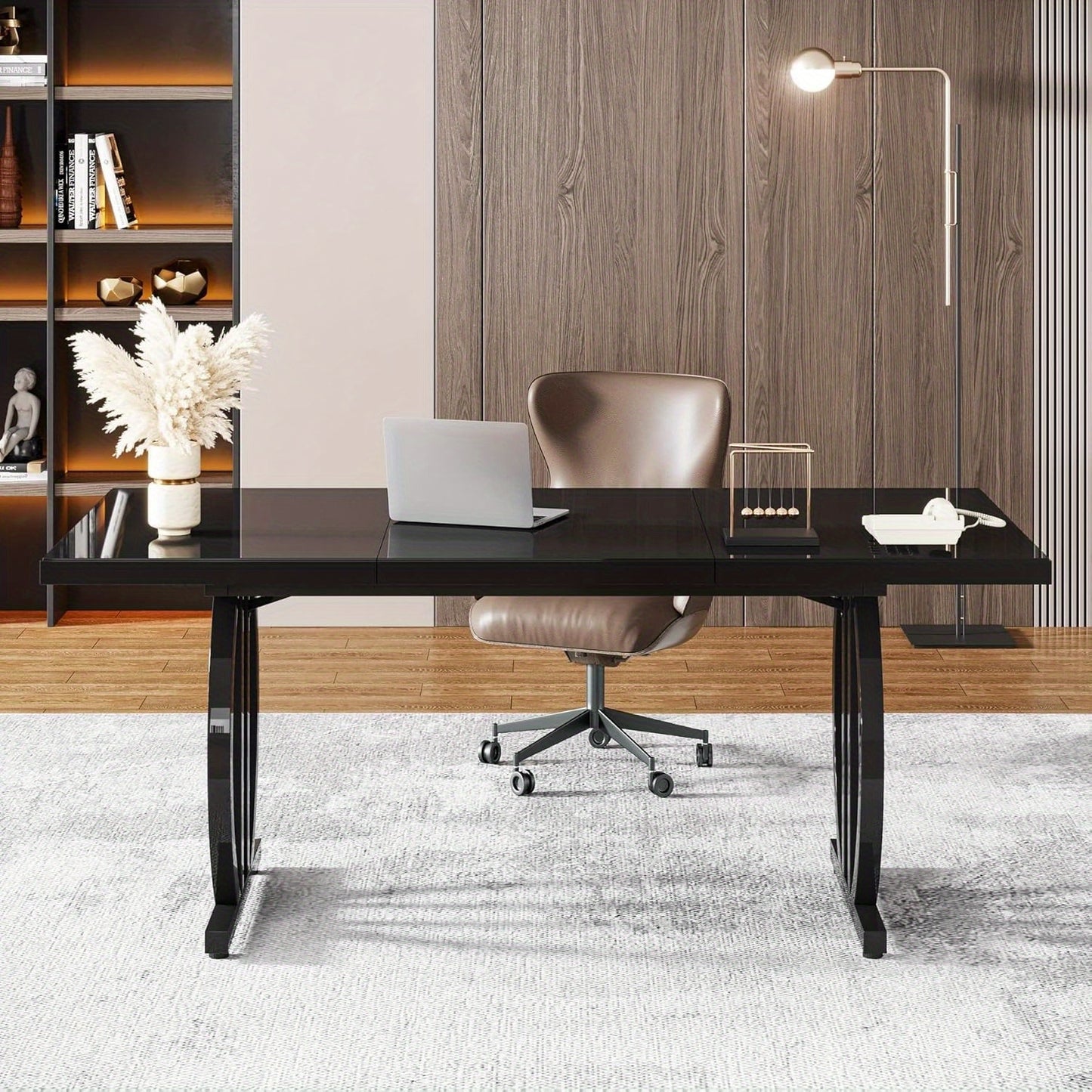 Bureau – Werkplek – Computertafel – Schrijftafel – Kantoorbureau – Moderne Industrieel – 160 cm Breed – Metalen Geometrische Onderstel