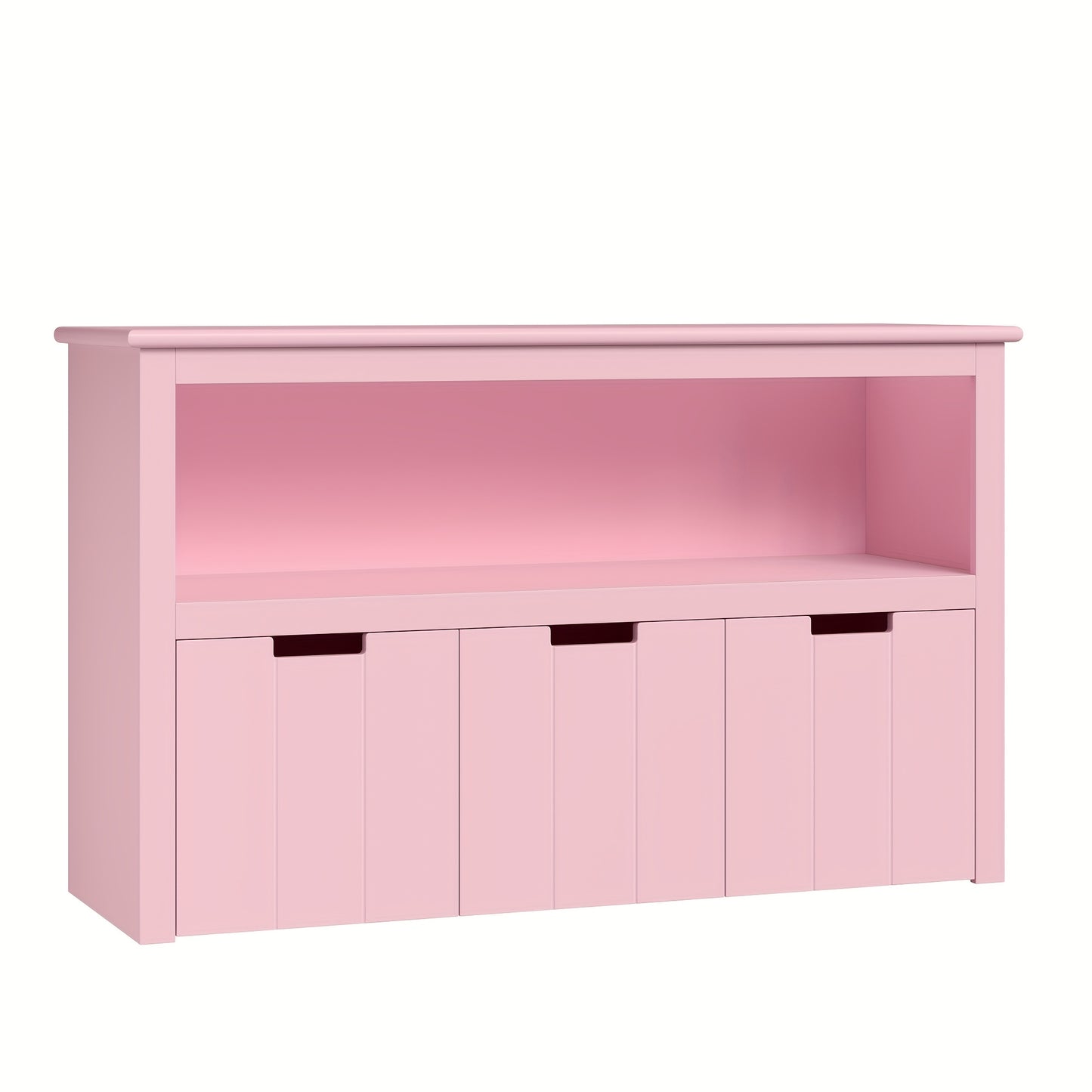 Rolkast – Opbergkast – Ladeblok – Mobiele Kast – Opbergmeubel – 3 Lades – Houten Constructie – Geruisloze Wieltjes – Roze