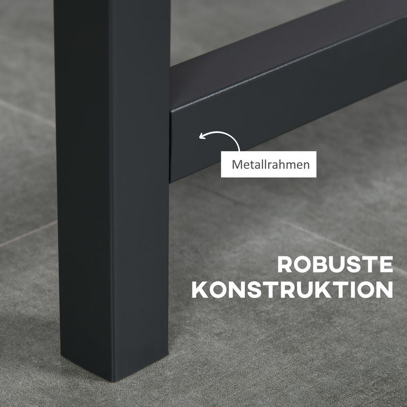 Inklapbare Eettafel – Opvouwbare Tafel – Uitklapbare Tafel – Industriële Eettafel – Compacte Houten Tafel – Ruimtebesparend – Metaal En Hout – Bruin