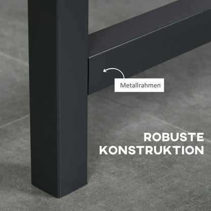 Inklapbare Eettafel – Opvouwbare Tafel – Uitklapbare Tafel – Industriële Eettafel – Compacte Houten Tafel – Ruimtebesparend – Metaal En Hout – Bruin