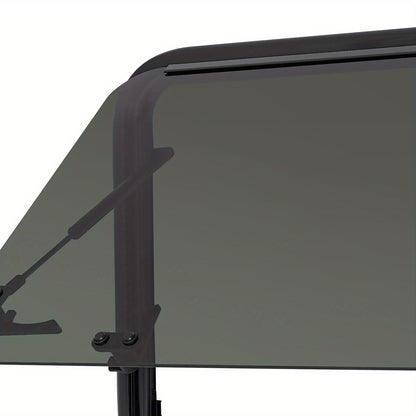 Uitzetraam Camper – Caravanraam – Mobiel Raam – Rolvenster – Ventilatieraam – Gebogen Gehards Glas – Aluminium Frame – Inclusief Horrenraam – 800x500 mm – Duurzaam Lichtgewicht