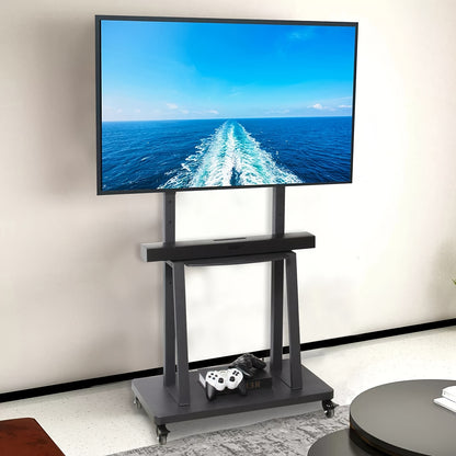 TV Standaard – TV Statief – Monitorstandaard – TV Voet – Mobiele TV Trolley – Verstelbaar – Metalen Frame – Geschikt 32-80 Inch – Max. 65 kg