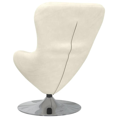 Draaifauteuil – Fauteuil – Lounge stoel – Relaxstoel – Draaiende stoel – Crème kleur zonder voetensteun – Zachte stof – 360 graden draaibaar
