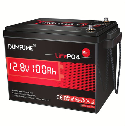 Lithium Accu – LiFePO4 Batterij – Elektrische Accu – Camper Accu – Boot Accu – 12V 100Ah – 100A BMS Bescherming – 1280W Hoog Vermogen – 6000 Levensduur Cycli
