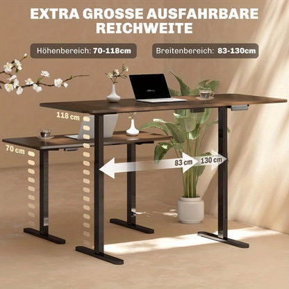 Zit-Sta Bureau Verstelbaar – Hoogteverstelbaar Bureau – Sta Bureau – Elektrisch Bureau – Bureau Met Geheugenfunctie – Stevig Stalen Frame – Eenvoudige Montage