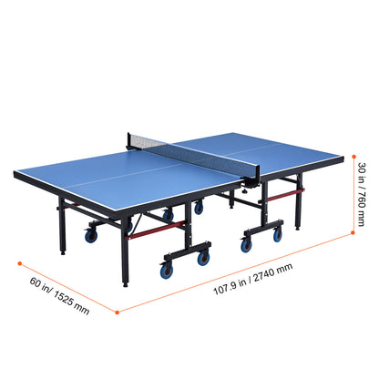 Pingpongtafel – Tafeltennistafel – Pingpongtafeltje – Speeltafel – Opvouwbare Tafel – Standaard Formaat 274x152,5x76 cm – MDF Speelblad 25 mm UV-coating