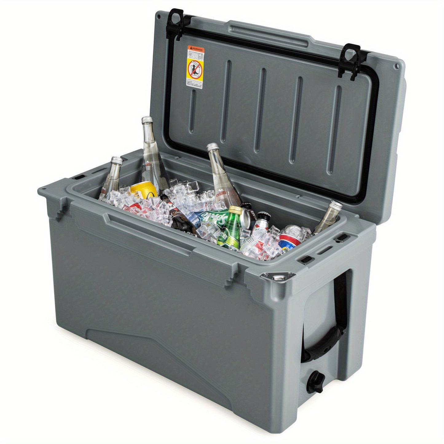 Koelbox – Frigobox – Picknickkoeler – Campingkoelbox – Hardcase Koelbox – 50 Quart – Rotomolded LLDPE – 5-7 Dagen Koelcapaciteit – Lekvrij Met Bekerhouders & Flesopener