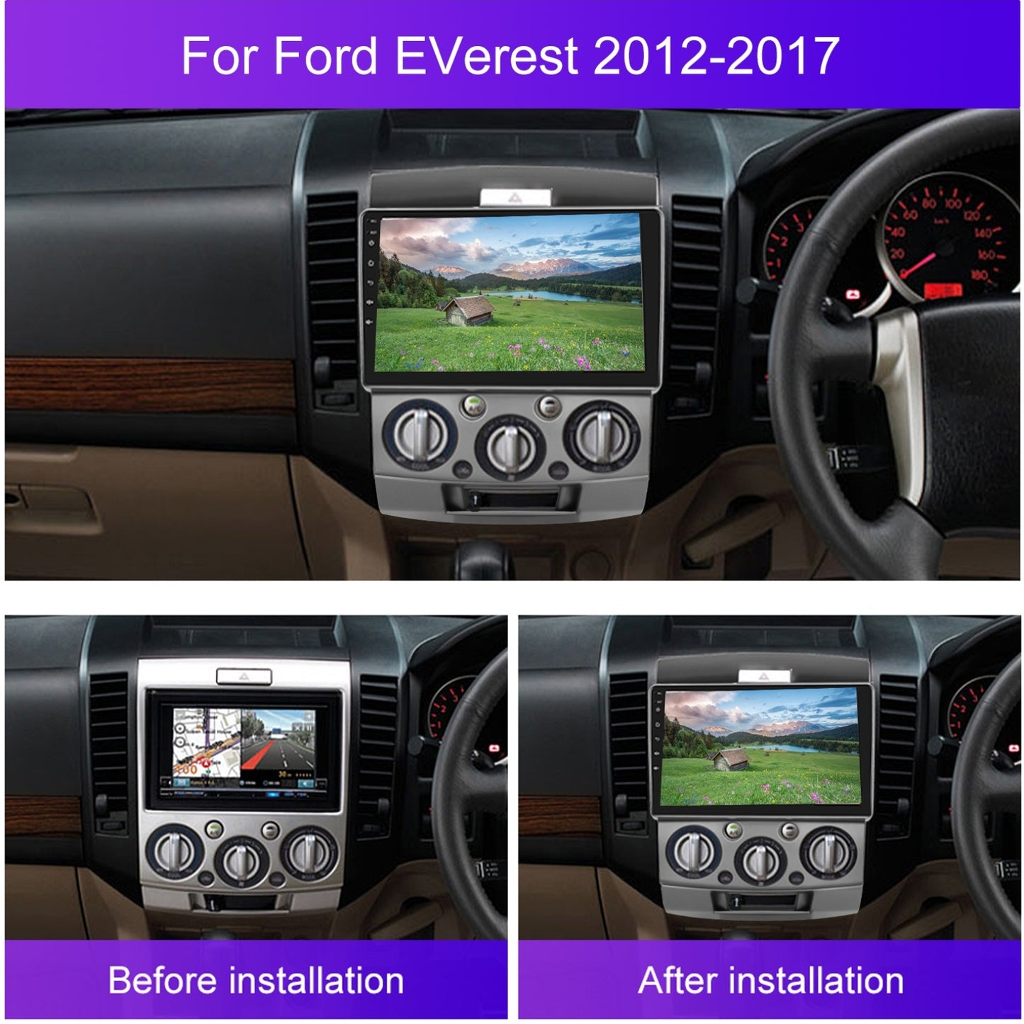 Android Autoradio – Multimedia Speler – Auto Stereo – Touchscreen Navigatie – 9 Inch IPS Scherm – Draadloze CarPlay & Android Auto – Inclusief AHD Achteruitrijcamera