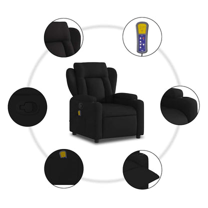 Relaxstoel – Fauteuil – Loungestoel – Schommelstoel – Relaxfauteuil – Massagefunctie – Verstelbare Rugleuning tot 135° – Stabiel Hout-Metaal Frame