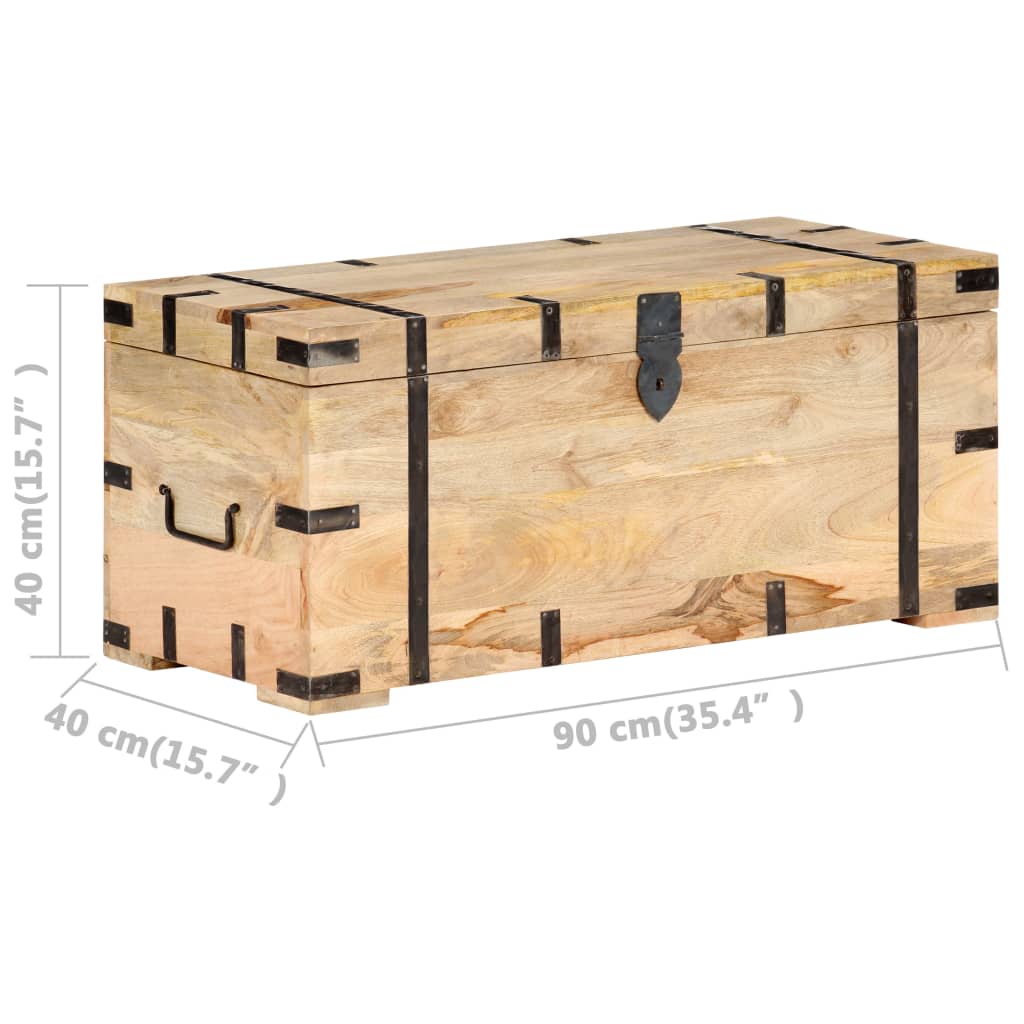 Vidaxl Storage Chest Storage Furniture Blanket Chest Box Storage Box Storage Boxes Blanket Boxes Treasure Chest Boxes Massif Mango Wood