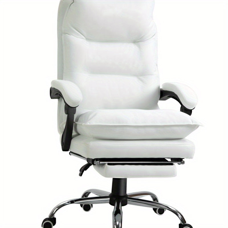 Bureaustoel – Ergonomische Stoel – Werkstoel – Kantoorstoel – Bureaufauteuil – Wit – 360° Draaibaar – Verstelbare Rugleuning en Zithoogte
