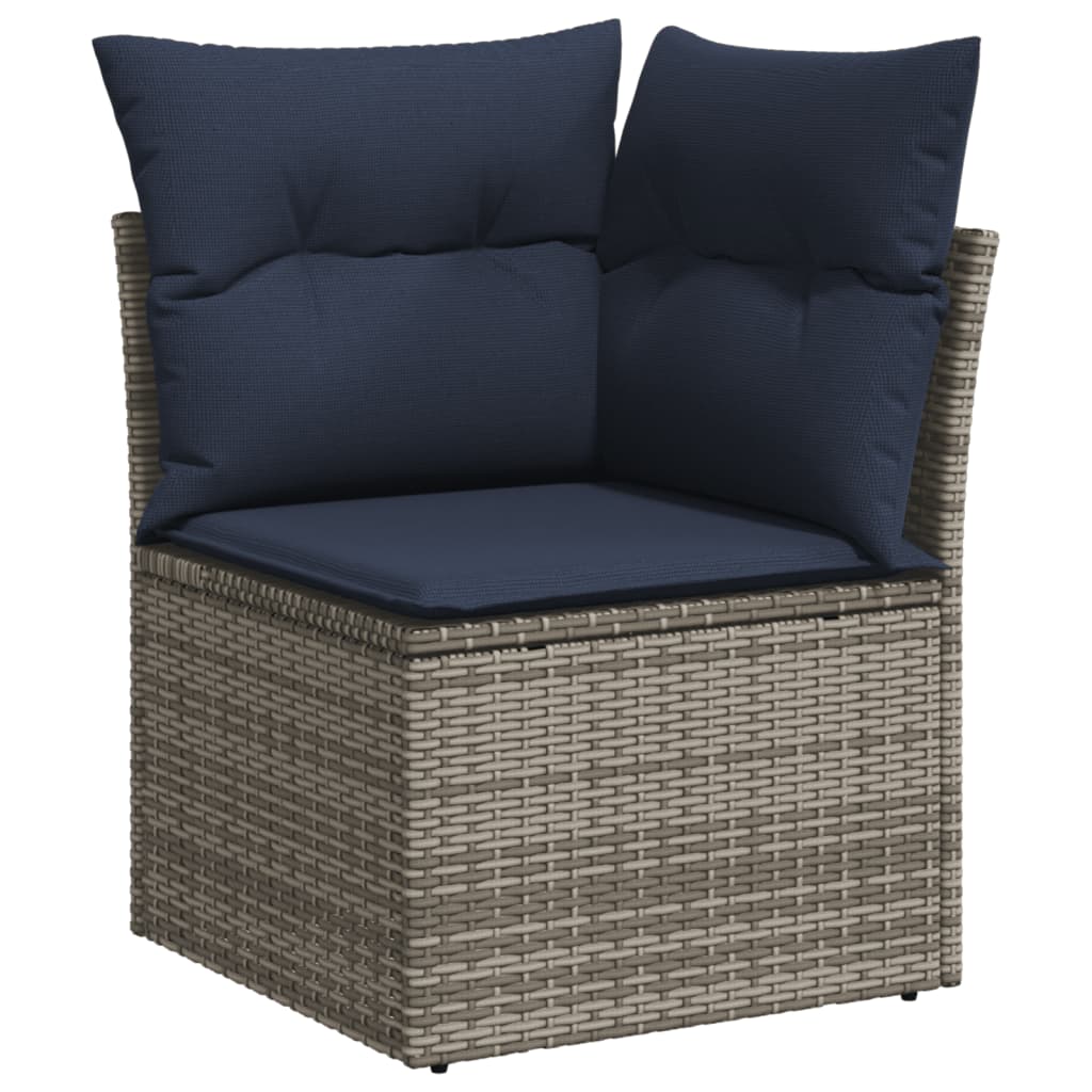 Tuinkussen Set – Tuinmeubel – Loungeset – Balkonmeubels – Buitenmeubels – Weerbestendig PE-Rattan – Uitklapbare Zijtafels – Wit