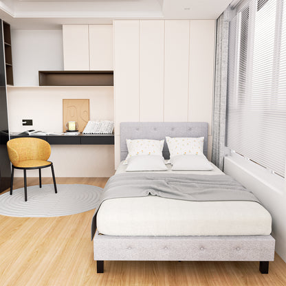 Bed Frame Robust Bed Frame Slatted Frame Maximum for Imitation Leather 120*200CM/140*200CM Load Capacity 350 Kg