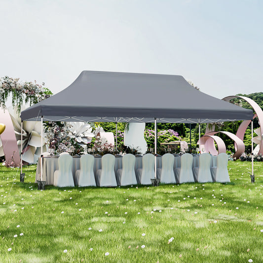Opvouwbare Partytent – Vouwtent – Klaptent – Markt tent – Buitentent – Groot 300x600 cm – Inclusief Zandzakken voor Extra Stabiliteit