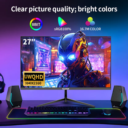 Gaming Monitor – Gaming Scherm – Multimedia Monitor – Professioneel Display – 27 Inch 4K IPS Scherm – FreeSync & Oogbescherming – Frameloos Design