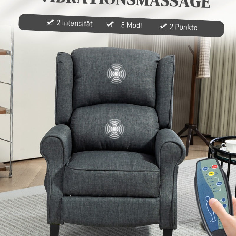 Relaxfauteuil – Relaxstoel – Fauteuil – TV-stoel – Ligstoel – Elektrisch Verstelbaar – Massage- en Warmtefunctie