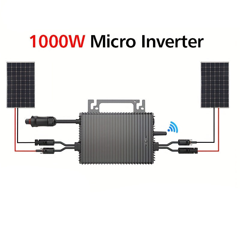 Micro-omvormer Zonne-energie Omvormer – Zonnepaneel Omvormer – Solar Inverter – Grid Tie Omvormer – Hybride Omvormer – 1000W Vermogen – IP67 Waterdicht & WiFi Monitoring