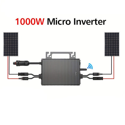 Micro-omvormer Zonne-energie Omvormer – Zonnepaneel Omvormer – Solar Inverter – Grid Tie Omvormer – Hybride Omvormer – 1000W Vermogen – IP67 Waterdicht & WiFi Monitoring