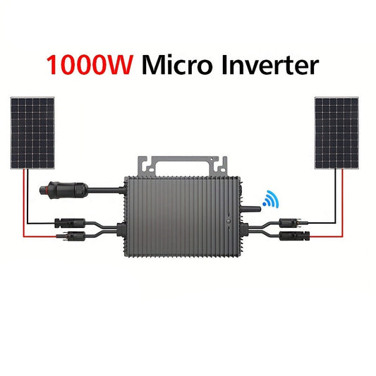 Micro-omvormer Zonne-energie Omvormer – Zonnepaneel Omvormer – Solar Inverter – Grid Tie Omvormer – Hybride Omvormer – 1000W Vermogen – IP67 Waterdicht & WiFi Monitoring