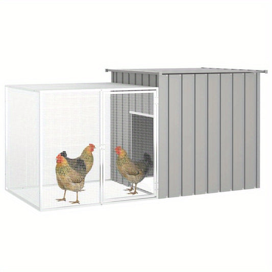 Kippenhok – Kippenren – Pluimveebehoud – Henhouse – Kippenverblijf – Gegalvaniseerd Staal – Weerbestendig – 200x91x100 cm