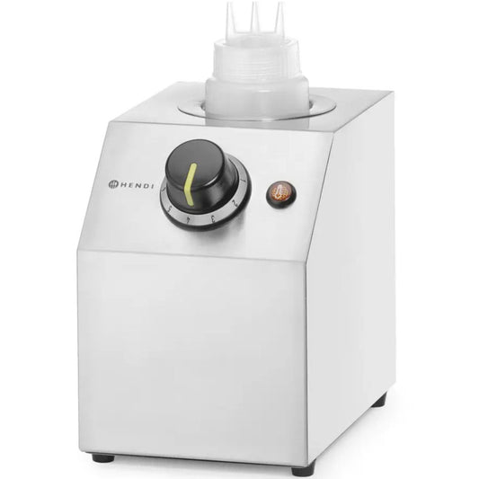 Chocoladesausverwarmer – Sausverwarmer – Chocoladefondue apparaat – Fonduepan – Warmer – RVS behuizing – 650 ml fles – 200 Watt – Temperatuurregelaar 6 standen