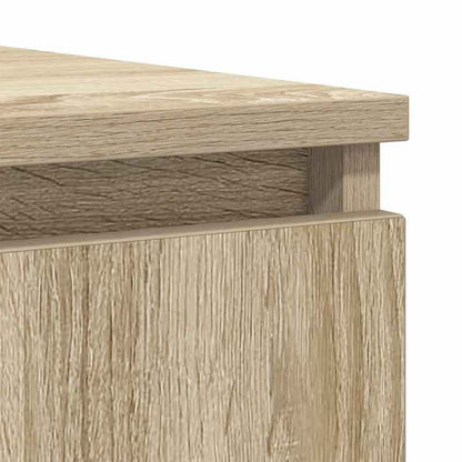 Sideboard with Drawers 100.5X35X76Cm Particle Board Sonoma Oak Color. Sideboards Provide Ample Storage Space to Keep Your Room Tidy And Organized, While Being Both Functional And Attractive.