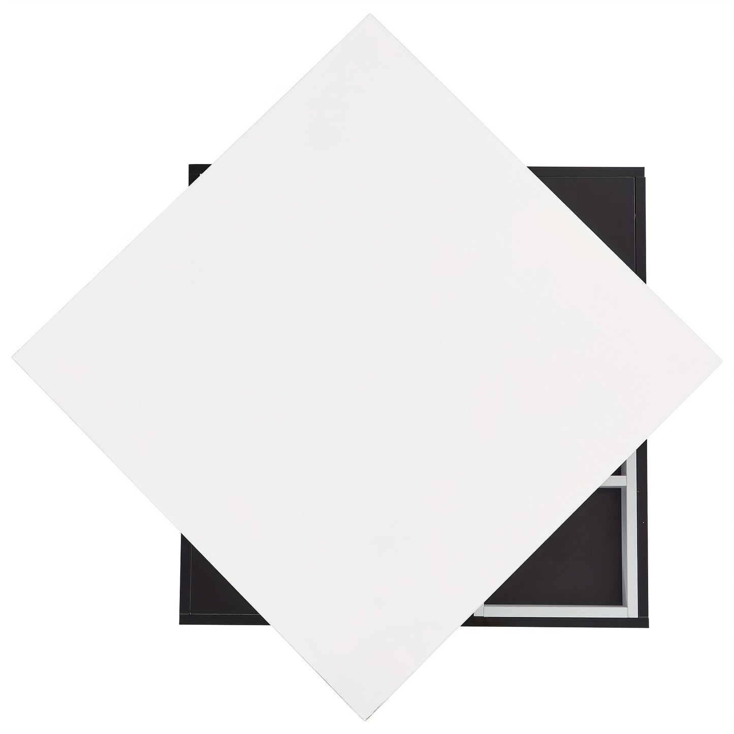 Salontafel – Koffietafel – Bijzettafel – Woonkamertafel – Lounge tafel – 360° Draaibaar – Hoogglans Wit Hardhouten Frame
