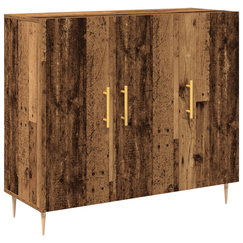 Sideboard in Oud Wood, 90x34x80cm, Made van Gerecycled Wood Practical and removable