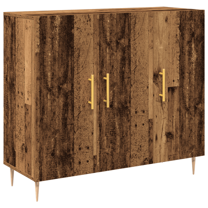 Sideboard in Oud Wood, 90x34x80cm, Made van Gerecycled Wood Practical and removable