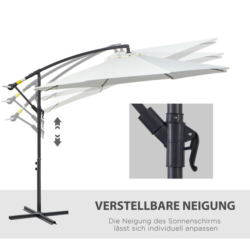 Buitenparasol – Tuinparasol – Stokparasol – Patioparasol – Zonnescherm – Stalen Frame – Duurzaam & Draagbaar