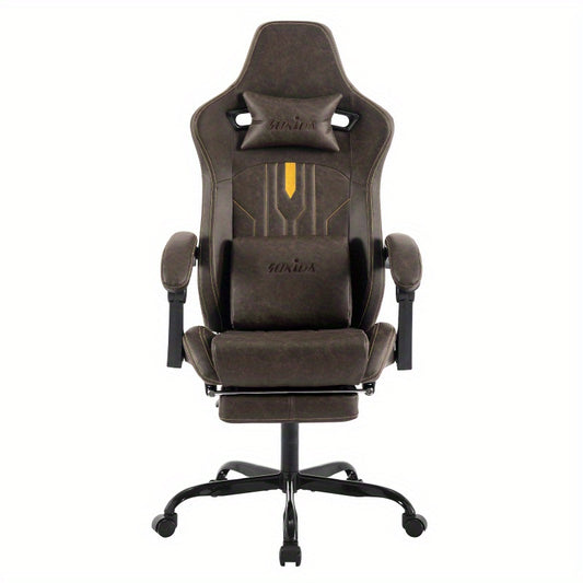 Gamingstoel – Gamestoel – Gaming Chair – Game Stoel – Computerkantoorstoel – Ergonomische Rugleuning – Duurzaam PVC – Max. 150 kg Belastbaar