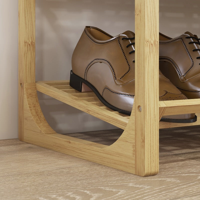 Bamboe Schoenenrek – Schoenenkast – Schoenen Organizer – Schoenenhouder – Schoenendisplay – 4 Lagen Voor 12 Paar – Natuurlijk Hout – Compacte Opslag