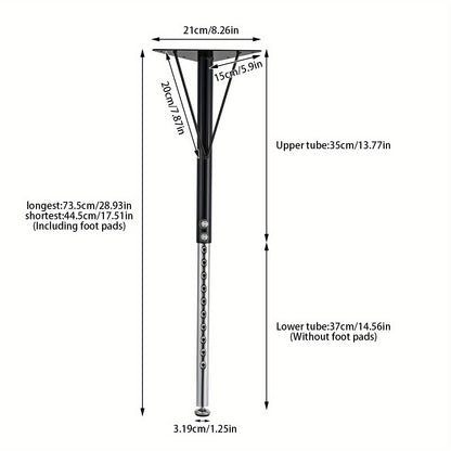Verstelbare Tafelpoten – Tafelpoten Met Verstelbare Hoogte – Meubelpoten – Bureau Poten – Eettafel Poten – Zwarte Metalen Constructie – Verstelbaar 44,5-73,5 cm – Antislip Rubber Voetjes – Stevig Tot 300 kg