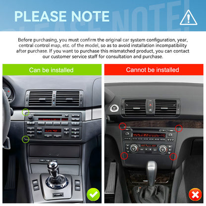 PODOFO [8Core 4G+64G] Android 15 7-inch for BMW E46 1998-2006, Wireless Carplay/ Android Auto, Android EQ AI DSP/ GPS/ WiFi/ B/ T5.0/ FM/ Mirror Link+Backup Camera+Mic, A Perfect Gift for Dad and Drivers, Merry Christmas Gift