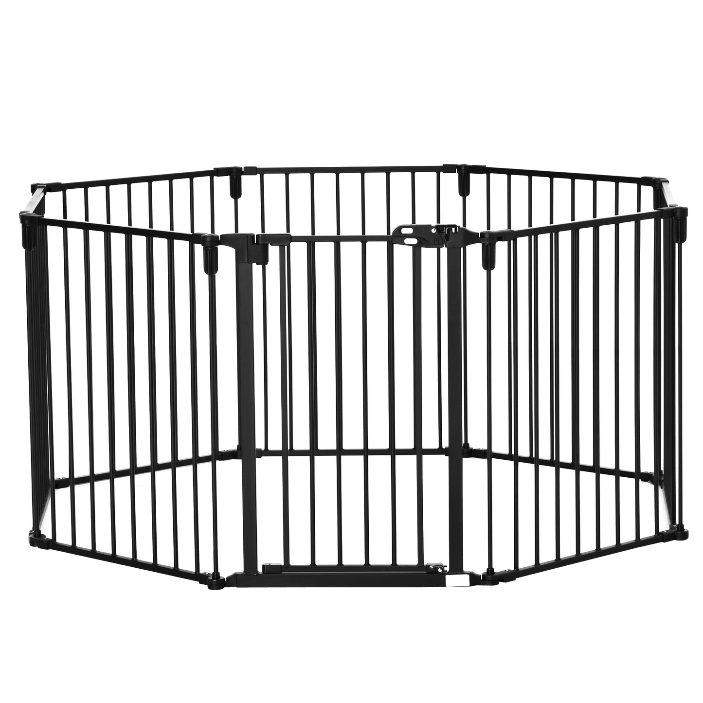 Hondenren – Puppyren – Veiligheidsbarrière – Dierenren – Hondenhek – Opvouwbaar – Verstelbaar – Met Deur – 482,5 x 76 cm – Geen Boren Nodig