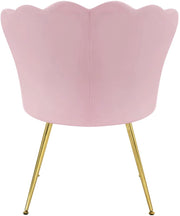 Eetkamerstoel - Eettafel stoel - Fauteuil - Babykamer stoel - Leesstoel - fluwelen stoel - fluweel - Roze