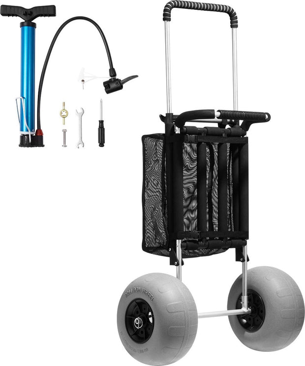Strand dolly - Vouwzandkar - Strandtrolley - Strandwagen - Opvouwbaar