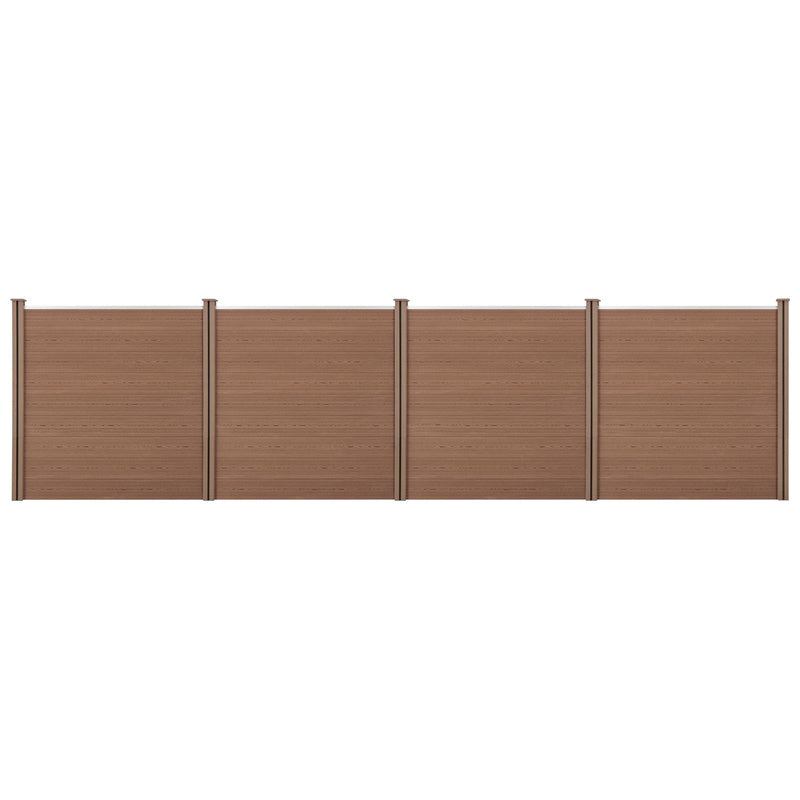 WPC Tuinscherm – Tuinafscheiding – Schutting – Privacyscherm – Windscherm – 183x705 cm – Weerbestendig & Eenvoudige Montage