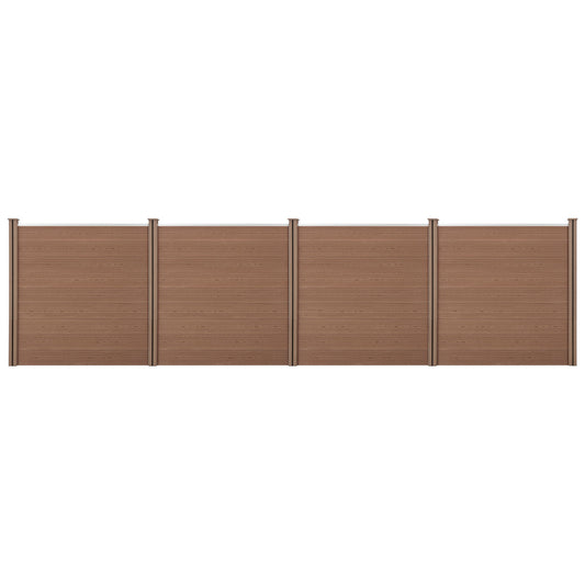WPC Tuinscherm – Tuinafscheiding – Schutting – Privacyscherm – Windscherm – 183x705 cm – Weerbestendig & Eenvoudige Montage