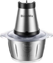 Hakmolen Electrisch - Gehaktmolen - Vleesmolen - Food Processor - Keukenmixer - Hakmolen Elektrisch - Grijs - 500W - 2 Snelheden - Roestvrij staal - 2L