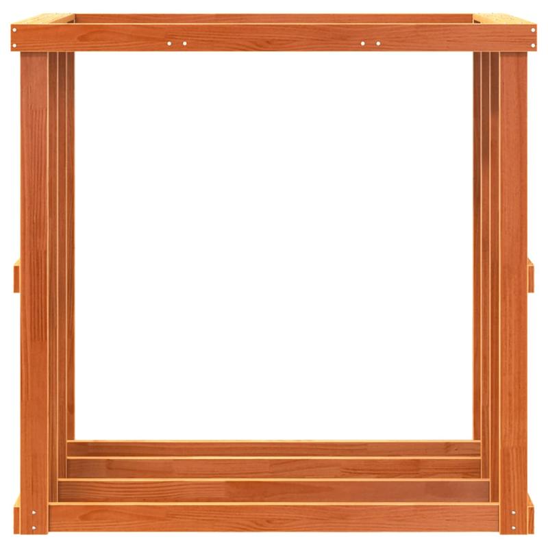 Houtopslag – Brandhout Rek – Haardhout Opbergkast – Buiten Houtrek – Houtberging – Massief Hout – Afdekking Tegen Regen – 109x52x106 cm