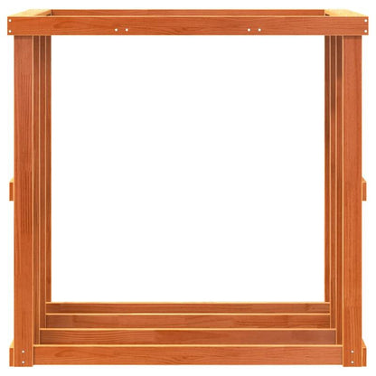 Houtopslag – Brandhout Rek – Haardhout Opbergkast – Buiten Houtrek – Houtberging – Massief Hout – Afdekking Tegen Regen – 109x52x106 cm