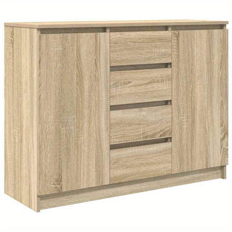 Sideboard with Drawers 100.5X35X76Cm Particle Board Sonoma Oak Color. Sideboards Provide Ample Storage Space to Keep Your Room Tidy And Organized, While Being Both Functional And Attractive.