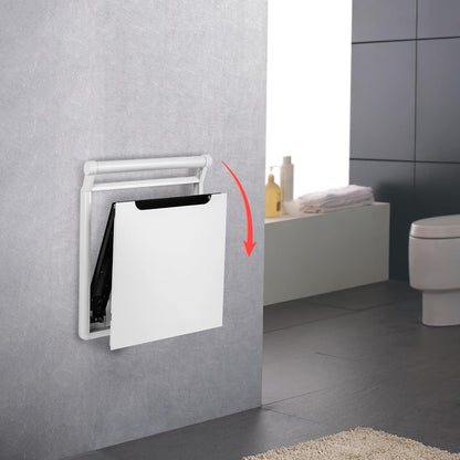Douchekruk – Douchezitstoel – Douchestoel – Douchezitje – Badkamerkruk – Opklapbaar – Aluminium Frame & Imitatieleer – Max. Belastbaarheid 150 kg
