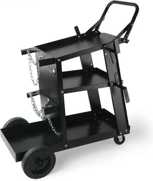 Laskar - Laswagen 3-Laags - Draaibare Wielen - Met Grote Opbergruimte - Met Anti Slip Handvat - Uitstekende Kwaliteit